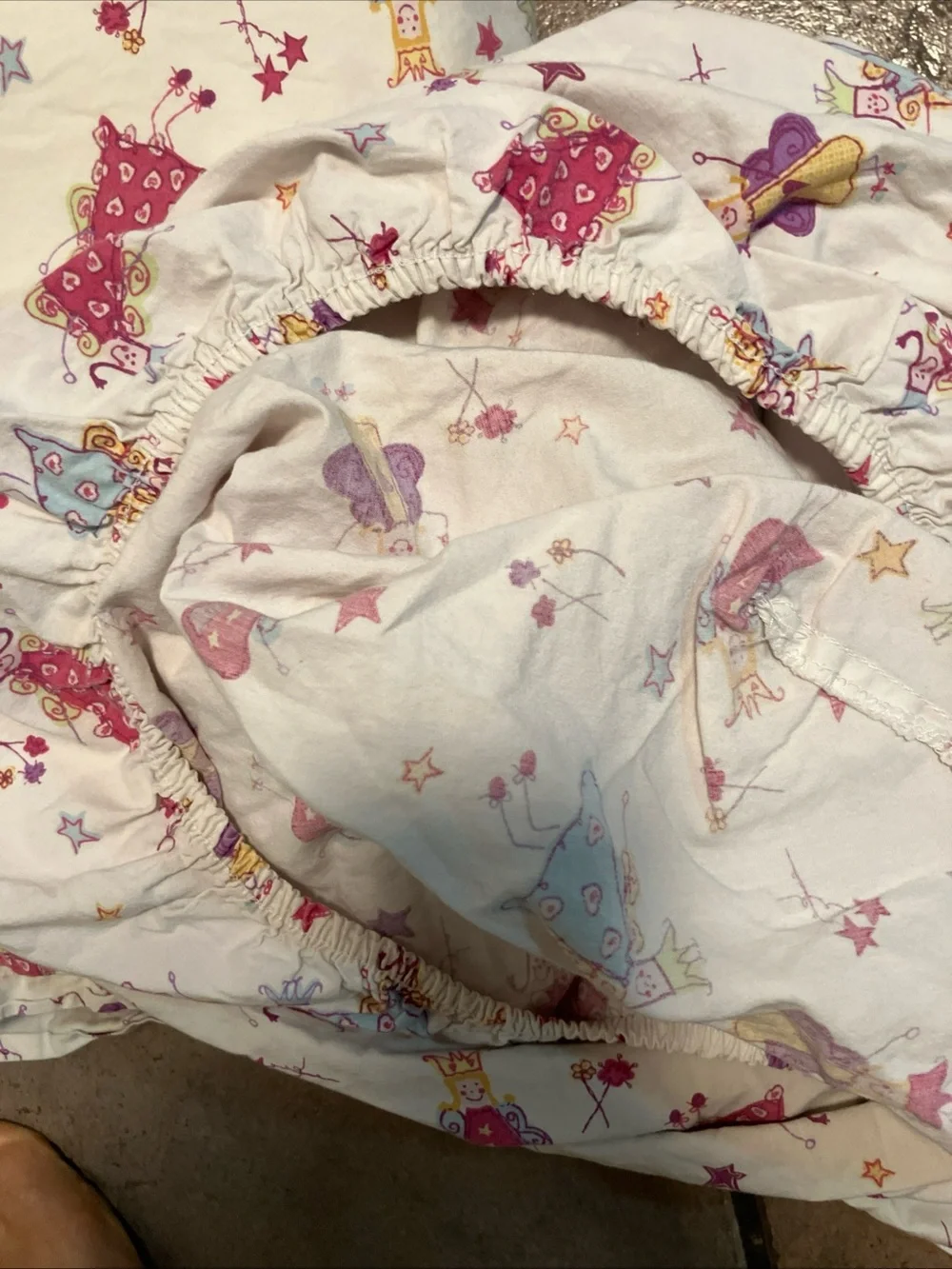 Laura Ashley White Diaper Covers with Pink & Yellow Fairy Print
